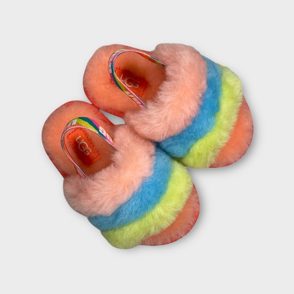 Ugg Fluff Yeah Peach Bliss Slide - Picture 2 of 4